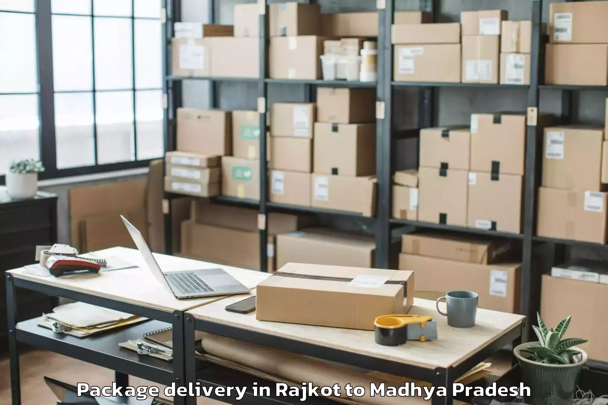 Trusted Rajkot to Pandhana Package Delivery